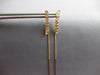 ESTATE .34CT DIAMOND 14KT YELLOW GOLD BEZEL CHANDELIER BAR FUN HANGING EARRINGS