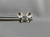 ANTIQUE .16CT DIAMOND BUTTERFLY 3D 18KT WHITE GOLD EARRINGS ELEGANT!! #9672