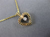 ESTATE .02 ROUND DIAMOND 14KT YELLOW GOLD SOLITAIRE HEART FLOATING PENDANT#1094