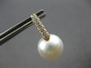 LARGE .61CT DIAMOND & AAA SOUTH SEA PEARL 18KT ROSE GOLD 3 ROW HANGING EARRINGS