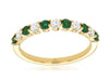 .70CT DIAMOND & AAA EMERALD 14KT YELLOW GOLD 3D SEMI ETERNITY ANNIVERSARY RING