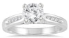 ESTATE 1.08CT DIAMOND 14KT WHITE GOLD 3D ROUND SOLITAIRE 4 PRONG ENGAGEMENT RING
