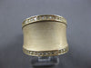 ESTATE LARGE .46CT DIAMOND 14KT YELLOW GOLD 3D CLASSIC MATTE & SHINY FUN RING