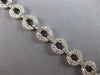 ESTATE WIDE 1.75CT DIAMOND 14KT WHITE GOLD 3D CLASSIC CIRCULAR TENNIS BRACELET