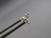 .20CT DIAMOND 14K WHITE GOLD 3D 3 STONE FLOWER TRIANGULAR TRILLION STUD EARRINGS