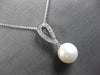 .15CT DIAMOND & AAA SOUTH SEA PEARL 14KT WHITE GOLD TEAR DROP FLOATING PENDANT
