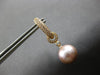 LARGE .49CT DIAMOND & AAA PINK SOUTH SEA PEARL 18KT ROSE GOLD 3D HUGGIE EARRINGS