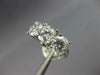 LARGE 3CT CUBIC ZIRCONA 14K WHITE GOLD 3D ROUND 3 STONE PAST PRESENT FUTURE RING