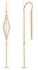 .26CT DIAMOND 14KT ROSE GOLD ROUND GEOMETRICAL DOUBLE SIDED FUN HANGING EARRINGS