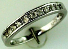 .25CT DIAMOND 14KT WHITE GOLD 3D CHANNEL SEMI ETERNITY WEDDING ANNIVERSARY RING