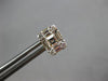 .97CT DIAMOND 18K YELLOW GOLD ROUND & BAGUETTE CLUSTER INVISIBLE SQUARE EARRINGS
