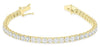 ESTATE LARGE 10.0CT DIAMOND 14KT YELLOW GOLD 3D CLASSIC ROUND TENNIS BRACELET