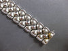 ESTATE WIDE AND LONG 14KT WHITE GOLD 3D MATTE AND SHINY LOVE BRACELET