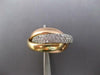 ESTATE LARGE 1.32CT DIAMOND 14KT TRI COLOR GOLD 3D ETERNITY TRINITY FUN RING