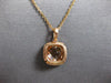 1.58CT DIAMOND & AAA MORGANITE 14KT ROSE GOLD HALO FILIGREE FUN FLOATING PENDANT