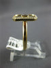 .18CT DIAMOND 14KT YELLOW GOLD 3D ROUND & BAGUETTE RECTANGULAR OCTAGON FUN RING
