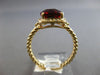 2CT DIAMOND & AAA GARNET 14KT YELLOW GOLD 3D CUSHION & ROUND FILIGREE LOVE RING