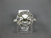 ESTATE LARGE .90CT DIAMOND PLATINUM 3D HALO SEMI MOUNT ENGAGEMENT RING #23753