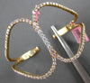 EXTRA LARGE 2.77CT DIAMOND 18KT ROSE GOLD DOUBLE TEAR DROP LOVE BANGLE BRACELET