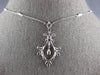 .77CT DIAMOND & AAA RUBY 18KT WHITE GOLD 3D FLOWER FILIGREE BY THE YARD NECKLACE