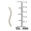 ESTATE .25CT DIAMOND 14KT YELLOW GOLD 3D CLASSIC SWIRL WAVE EAR CLIMBER EARRINGS