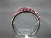 ESTATE LARGE 2.60CT DIAMOND & AAA RUBY 18KT WHITE GOLD DOUBLE FLOWER RING #26574