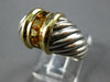 1.26CT AAA CITRINE 14K YELLOW GOLD & 925 SILVER DAVID YURMAN PRINCESS RING 27026