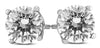 ESTATE 1.5CT DIAMOND 14KT WHITE GOLD 3D ROUND 4 PRONG SCREWBACK STUD EARRINGS