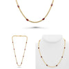 6.50CT DIAMOND & AAA RUBY 14K YELLOW GOLD OVAL & ROUND BY THE YARD LOVE NECKLACE