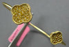 WIDE .93CT INTENSE FANCY YELLOW DIAMOND 18K YELLOW GOLD FILIGREE BANGLE BRACELET