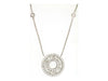 1.15CT DIAMOND 14KT WHITE GOLD 3D ROUND & BAGUETTE CIRCULAR BY THE YARD NECKLACE