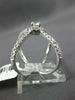 ESTATE LARGE .63CT DIAMOND 14KT WHITE GOLD ROUND HALO CRISS CROSS INFINITY RING