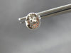 ESTATE .21CT DIAMOND 14KT WHITE GOLD ROUND & BAGUETTE CIRCULAR FUN STUD EARRINGS