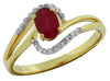 .70CT DIAMOND & AAA RUBY 14KT 2 TONE GOLD 3D OVAL & ROUND FRIENDSHIP LOVE RING