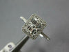 WIDE .83CT DIAMOND 18KT WHITE GOLD ROUND & BAGUETTE RECTANGULAR HALO LOVE RING