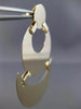 ESTATE EXTRA LARGE 14KT YELLOW GOLD HANDCRAFTED SEMI MOON HANGING EARRINGS 25776