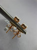 0.37CT DIAMOND 18KT ROSE ROUND & BAGUETTE CLUSTER SQUARE INVISIBLE STUD EARRINGS