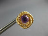 LARGE 1.90CT AAA AMETHYST 14KT YELLOW GOLD 3D CIRCULAR LOVE KNOT EARRINGS #27700
