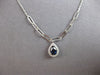 .60CT DIAMOND & AAA SAPPHIRE 14KT WHITE GOLD PEAR SHAPE & ROUND LARIAT NECKLACE