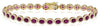 7.60CT DIAMOND & AAA RUBY 14KT YELLOW GOLD 3D OVAL & ROUND MULTI FLOWER BRACELET