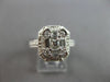 LARGE 1.68CT DIAMOND 18KT WHITE GOLD ROUND & BAGUETTE INVISIBLE ENGAGEMENT RING