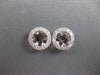 ESTATE .54CT DIAMOND 18KT WHITE GOLD 3D CLASSIC ROUND EARRING JACKETS