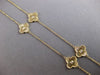 ESTATE .20CT DIAMOND 14KT YELLOW GOLD 3D FLOWER BY THE YARD ETOILE LOVE NECKLACE