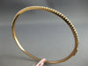 .92CT DIAMOND 14K ROSE GOLD CLASSIC ROUND SEMI ETERNITY 2MM CUFF BANGLE BRACELET
