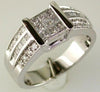 .80CT DIAMOND 14KT WHITE GOLD 3D ROUND & PRINCESS CHANNEL SQUARE FRIENDSHIP RING