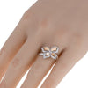 ESTATE .52CT DIAMOND 18KT ROSE & WHITE GOLD 3D BUTTERFLY LOVE RING