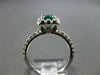 .97CT DIAMOND & AAA EMERALD 14KT WHITE GOLD SQUARE HALO CLASSIC ENGAGEMENT RING