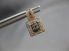 .35CT WHITE & MOCHA DIAMOND 14K WHITE & ROSE GOLD 3D FILIGREE HANGING EARRINGS