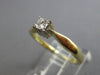 ESTATE .15CT DIAMOND 14K 2 TONE GOLD 3D CLASSIC SOLITAIRE ENGAGEMENT RING #28007