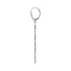 0.37CT DIAMOND 14KT WHITE GOLD 3D OVAL BAR ELONGATED LEVERBACK HANGING EARRINGS